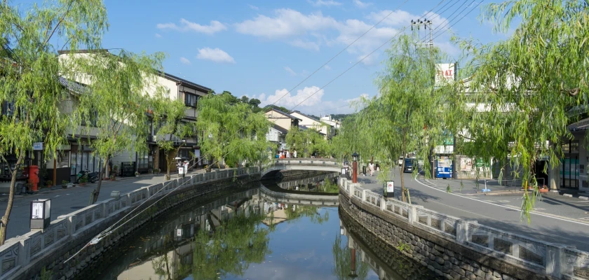 城崎温泉の街並みと大谿川
