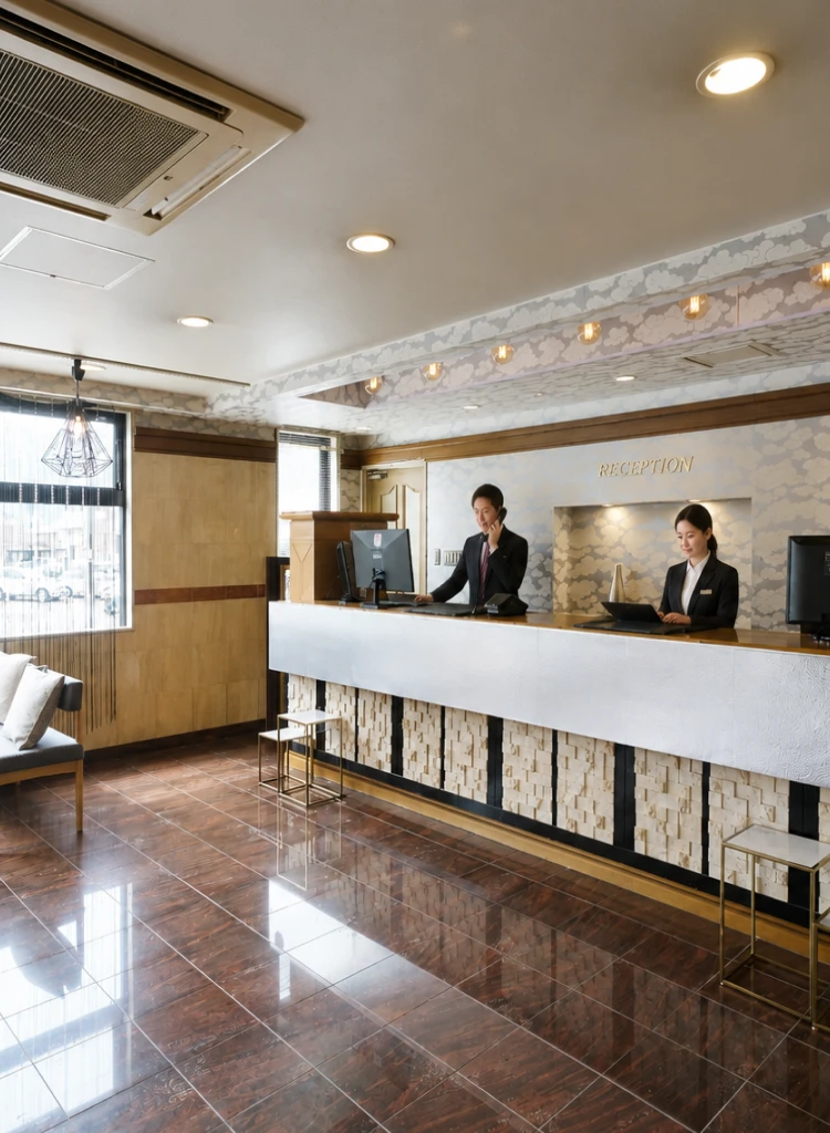 ホテルエリアワン和田山のフロント