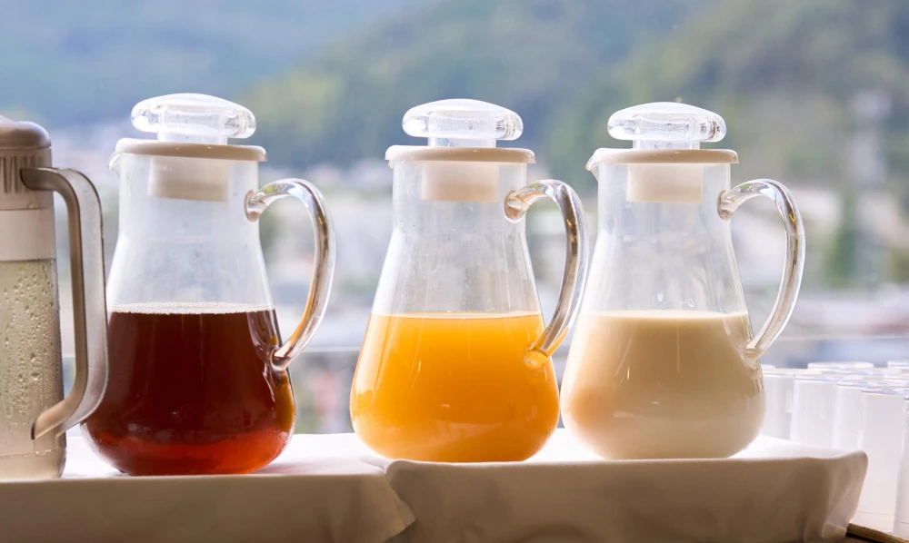 Morning drink bar (pitchers of coffee, tea and juice)